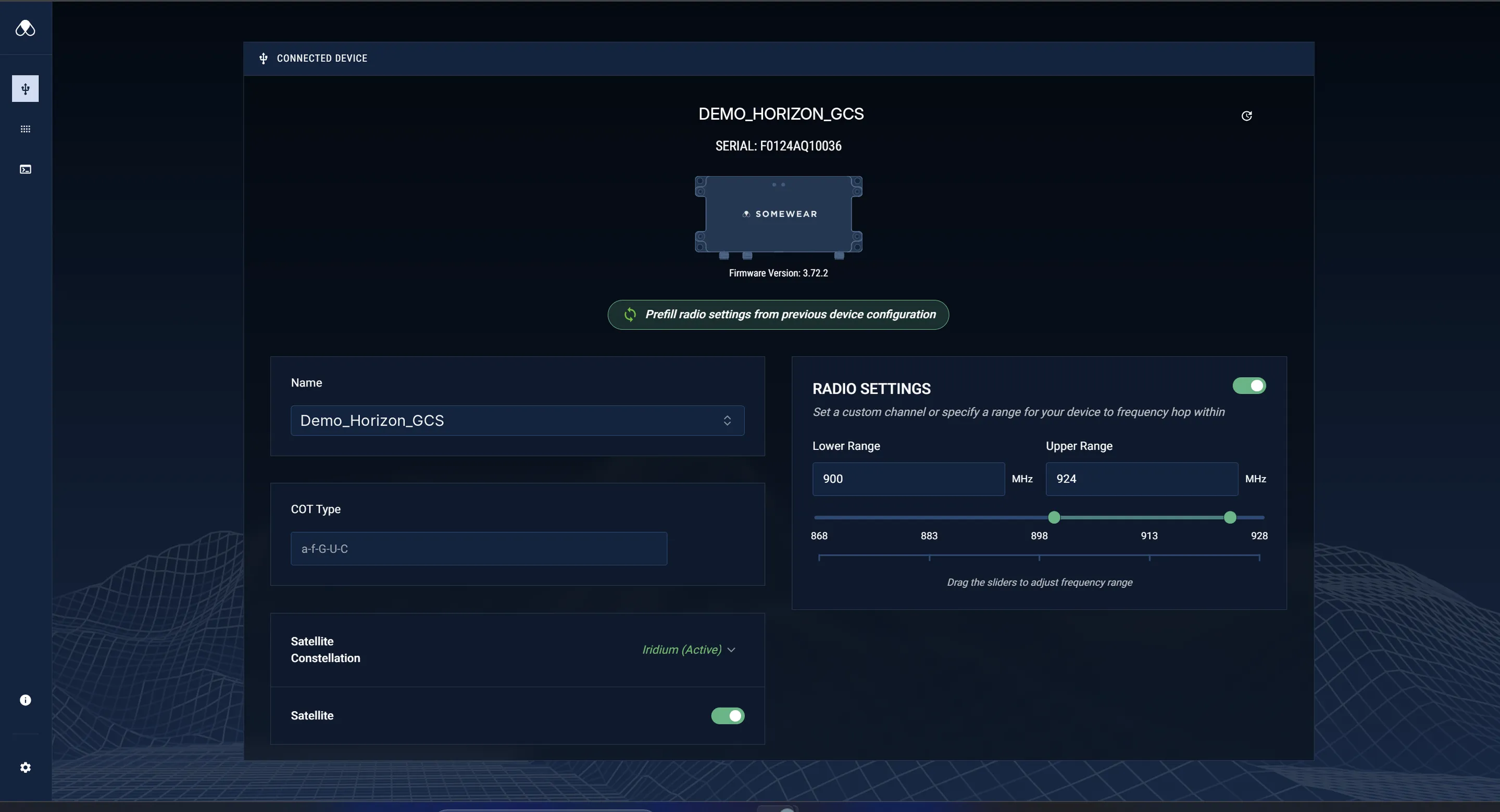 Horizon UI — Connected Device configuration